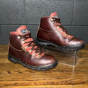 Vintage Vasque Skywalk Leather Hiking Boots Women’s 8 Made In Italy Lug Sole